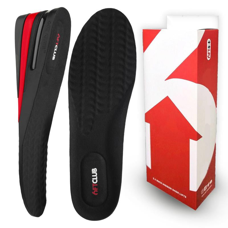 6FT Original Advanced Height Increase Insoles 2.36 Inches (6CM) 3 Layer Air Cushion Comfort Support Discreet Elevation Enhancer Boost Shoe Lifts Taller All Day