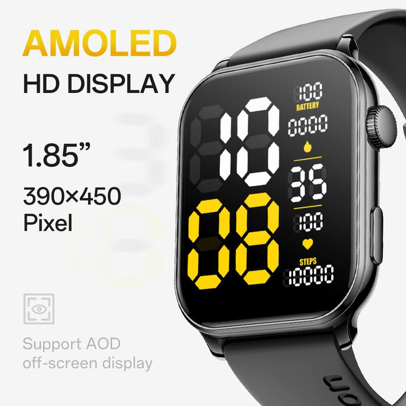 【Amoled】Aolon GTS3 Smart Watch AMOLED Display AOD Bluetooth Calls Blood Oxygen & Heart Rate IP68 Voice Control Bluetooth Smartwatch for Ios Android