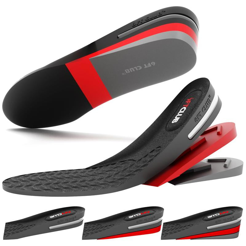 6FT Original Advanced Height Increase Insoles 2.36 Inches (6CM) 3 Layer Air Cushion Comfort Support Discreet Elevation Enhancer Boost Shoe Lifts Taller All Day