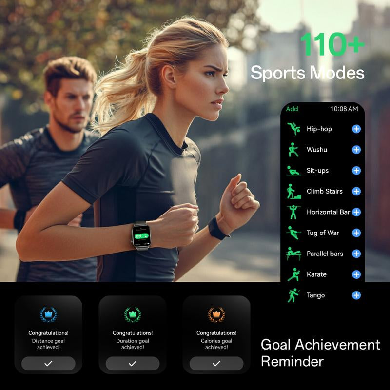 【Amoled】Aolon GTS3 Smart Watch AMOLED Display AOD Bluetooth Calls Blood Oxygen & Heart Rate IP68 Voice Control Bluetooth Smartwatch for Ios Android